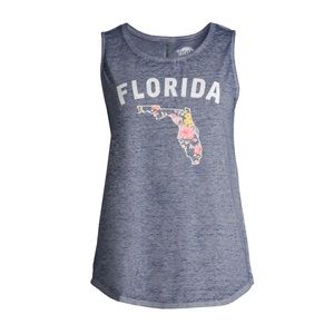 Florida tank top, barely worn, blue, size small